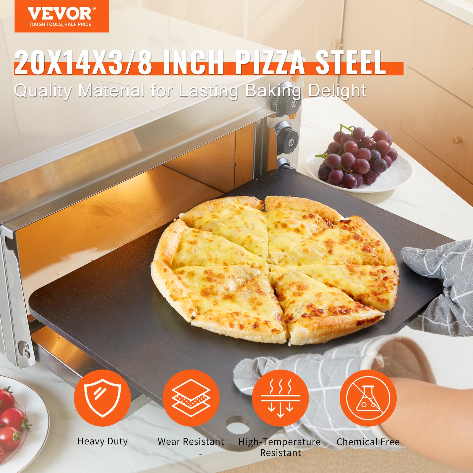 Pizza Stone Baking - Pizza Steel, 20' X 14' X