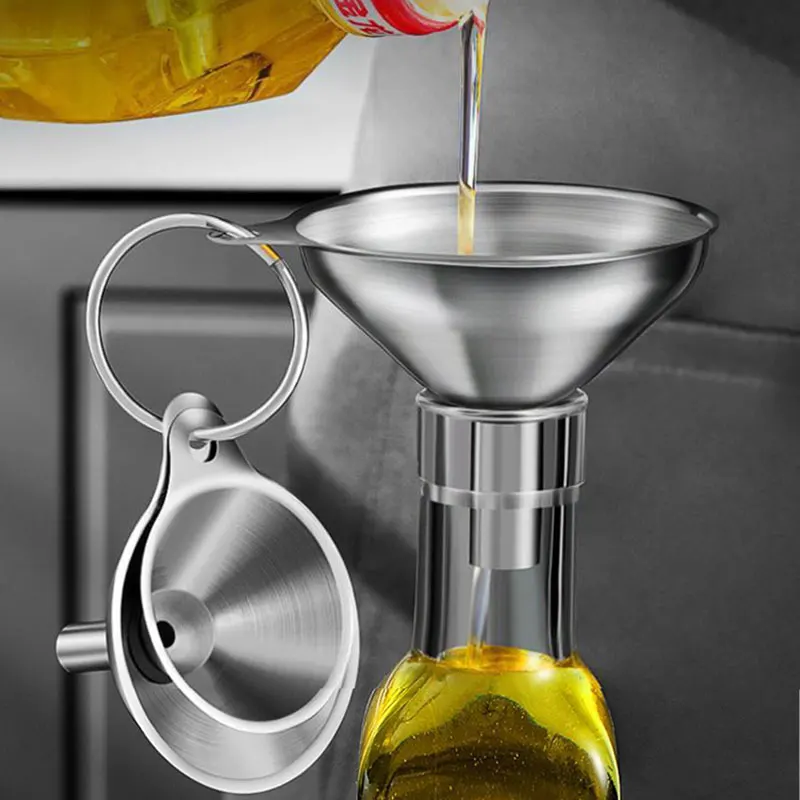 Kitchen Gadgets And Utensils - 3Pcs Stainless Steel Kitchen Funnel Set