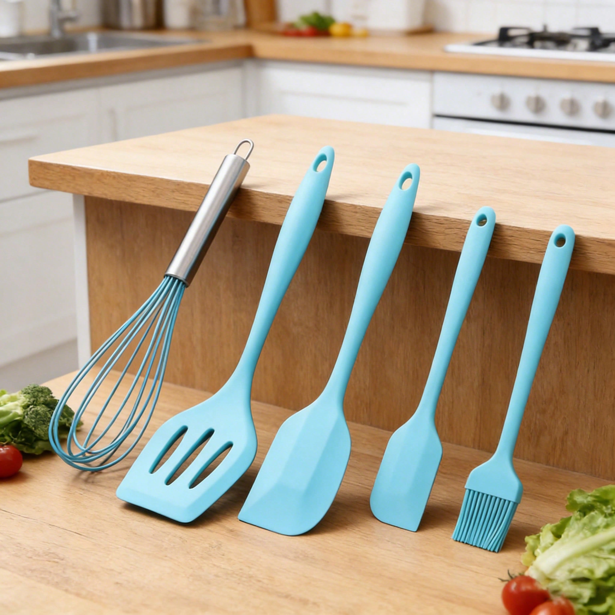 Kitchen Gadgets And Utensils - Silicone Cooking Utensils Set, 5 Pcs