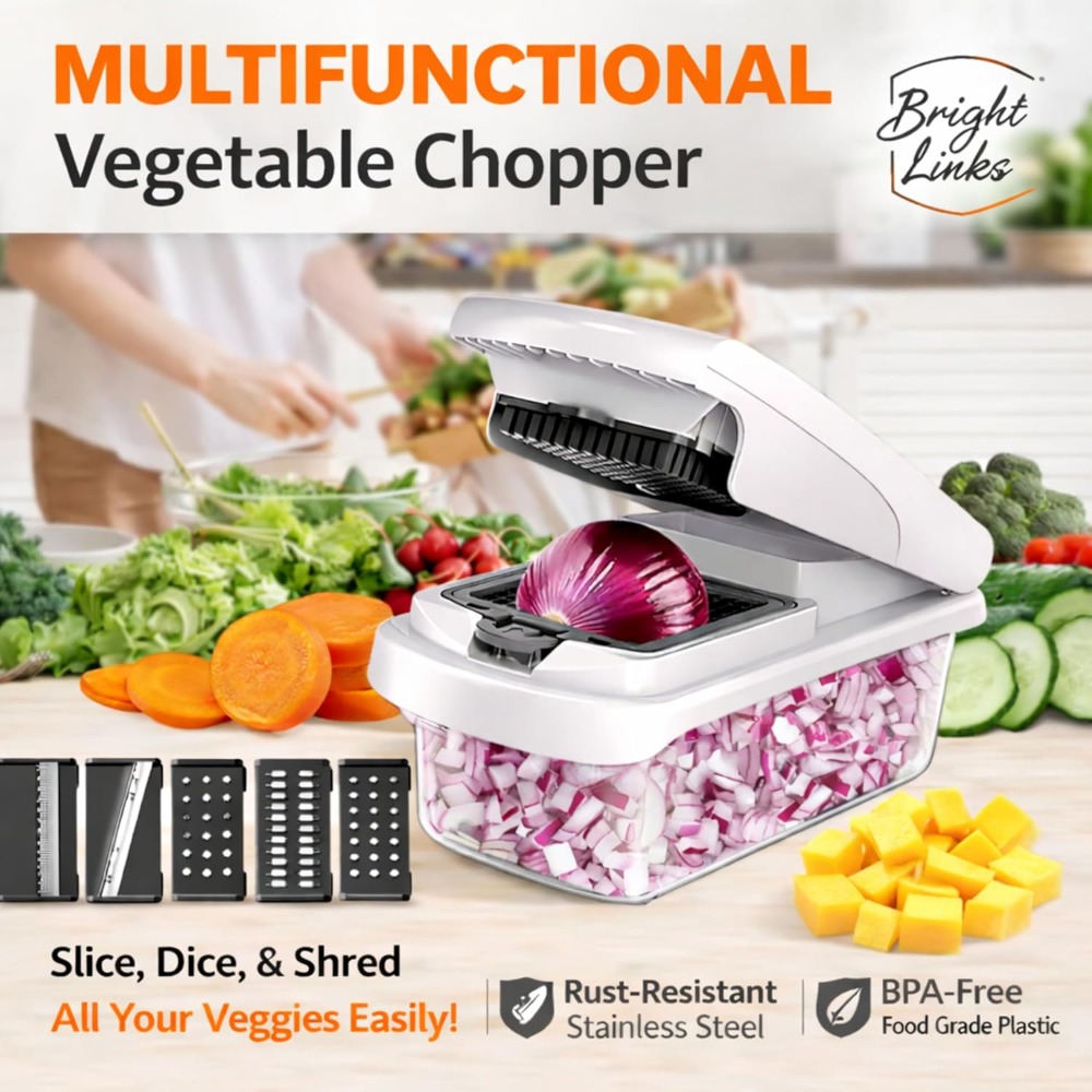 12-in-1 Vegetable Chopper with - огляд і ціна Kitchen Gadgets Vegetable Chopper