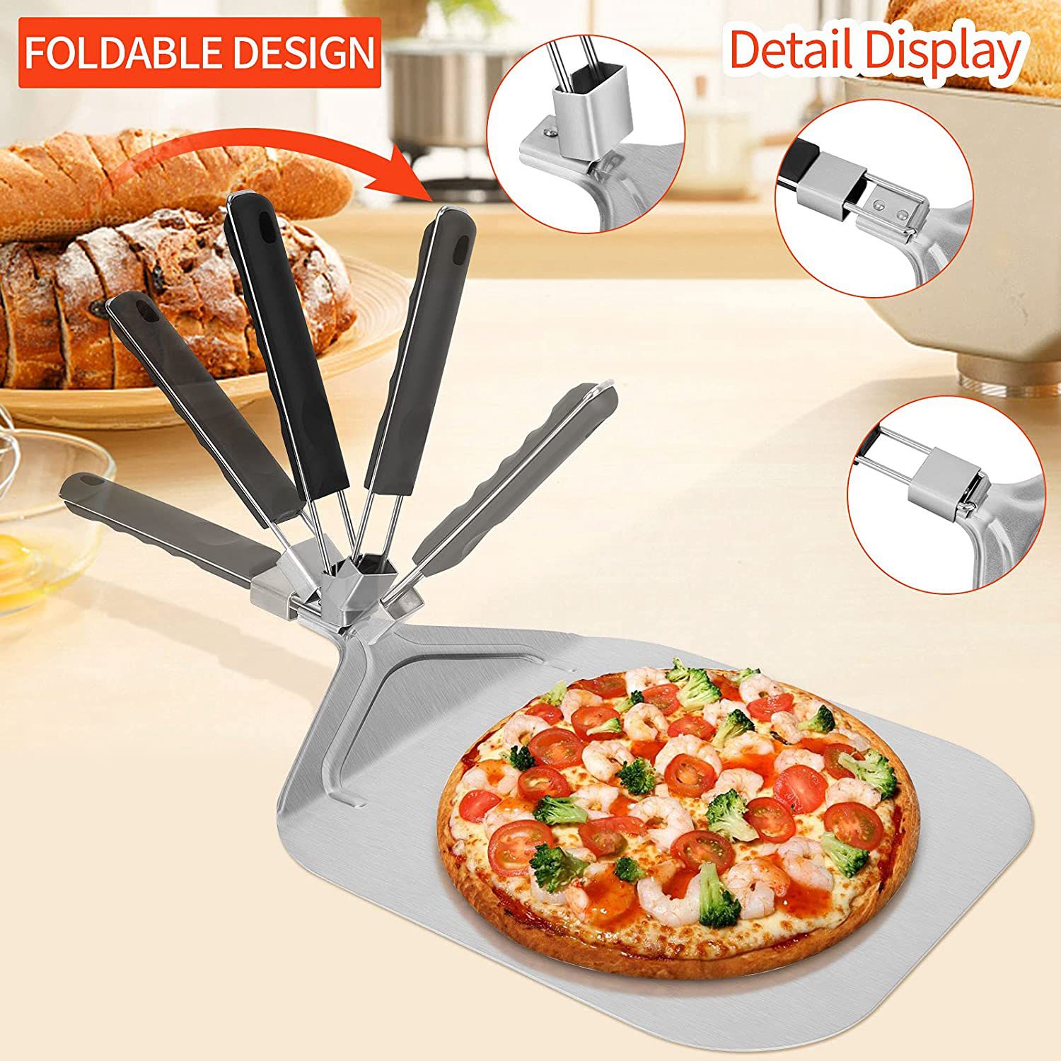 WSFS! Folding Aluminum Pizza P - огляд і ціна Pizza Stone Baking