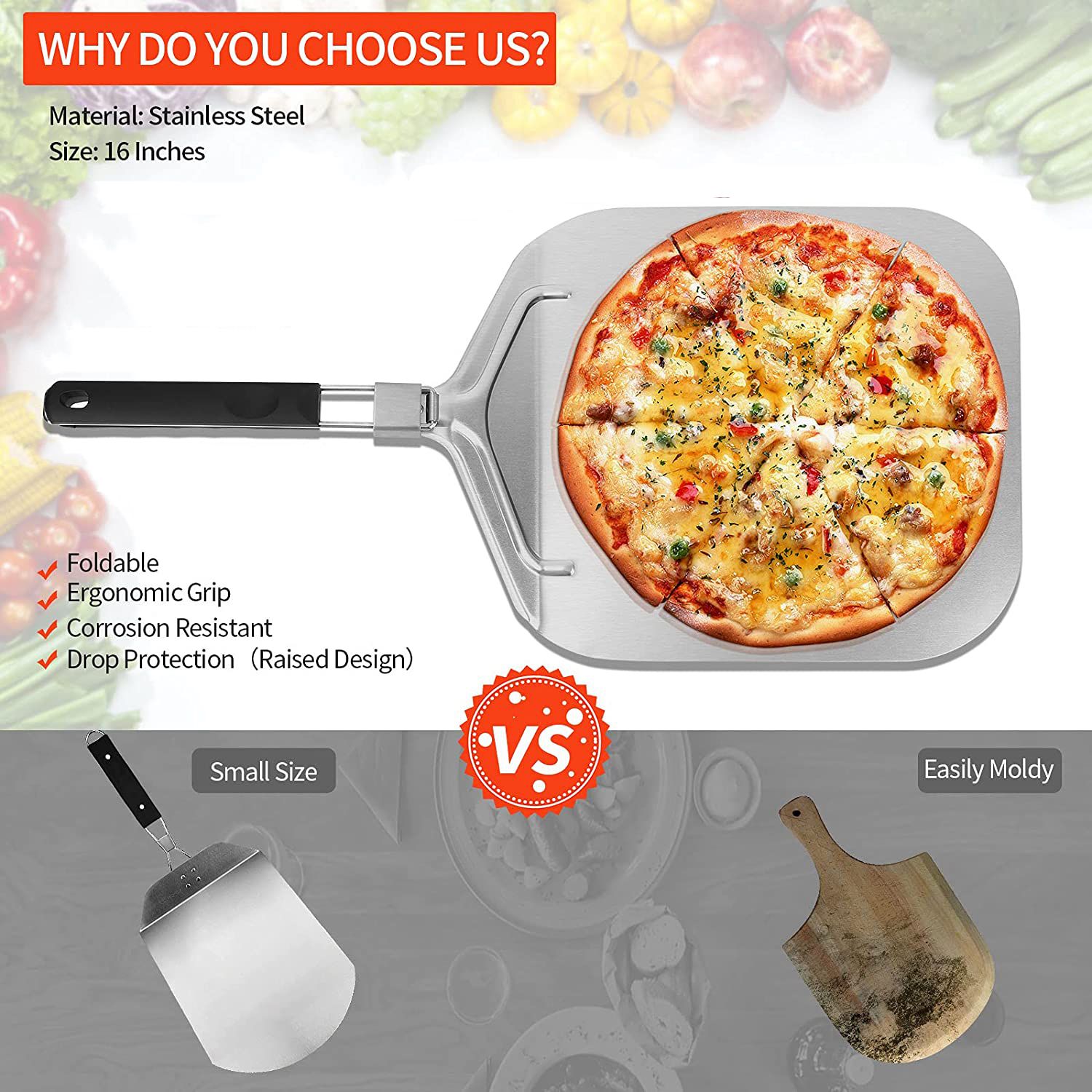 WSFS! Folding Aluminum Pizza P - огляд і ціна Pizza Stone Baking