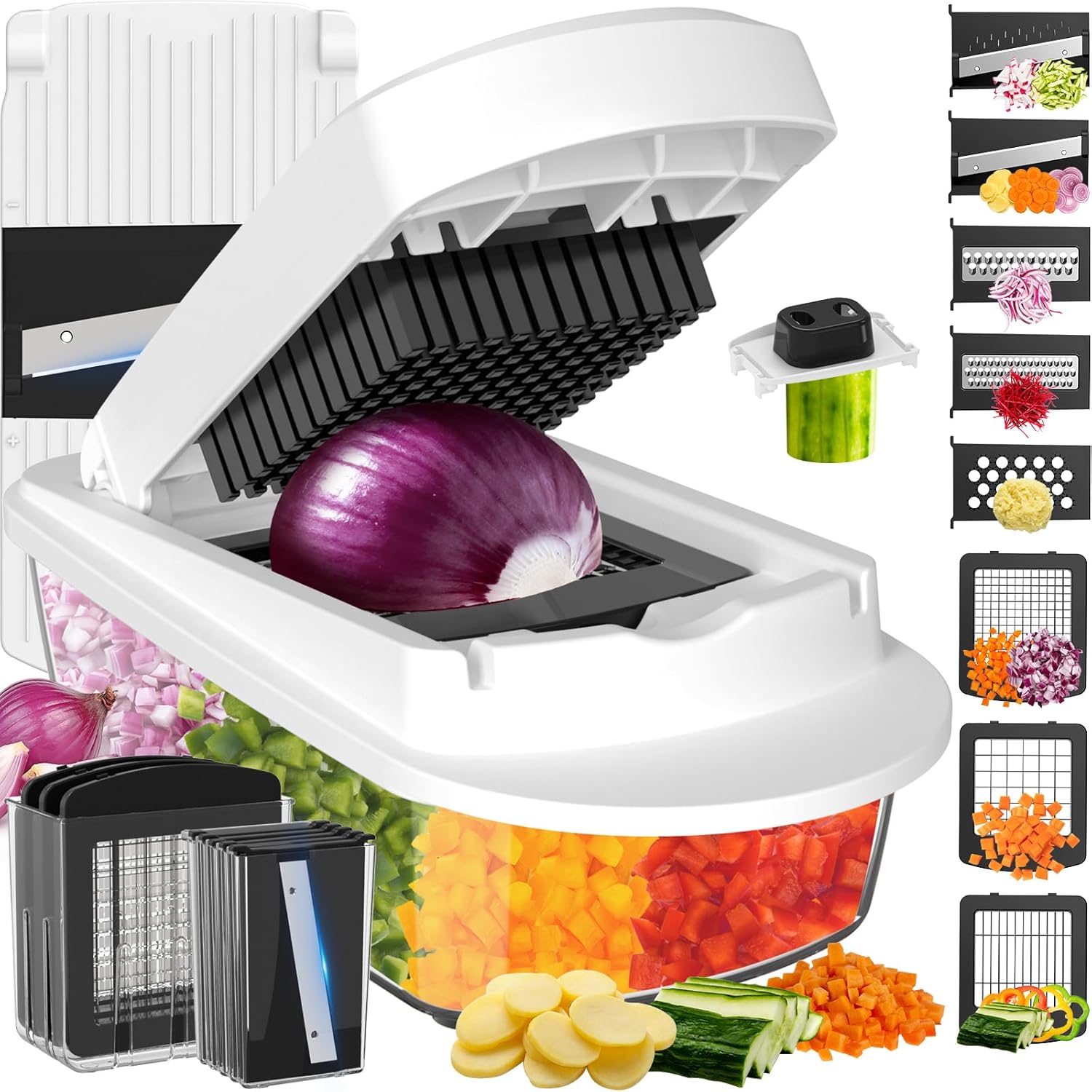 8 Blade All-in-1 Vegetable Cho - огляд і ціна Kitchen Gadgets Vegetable Chopper