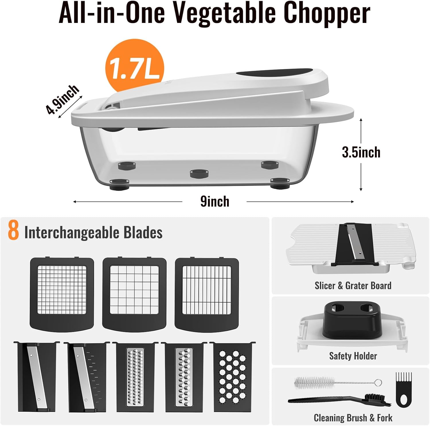 8 Blade All-in-1 Vegetable Cho - огляд і ціна Kitchen Gadgets Vegetable Chopper