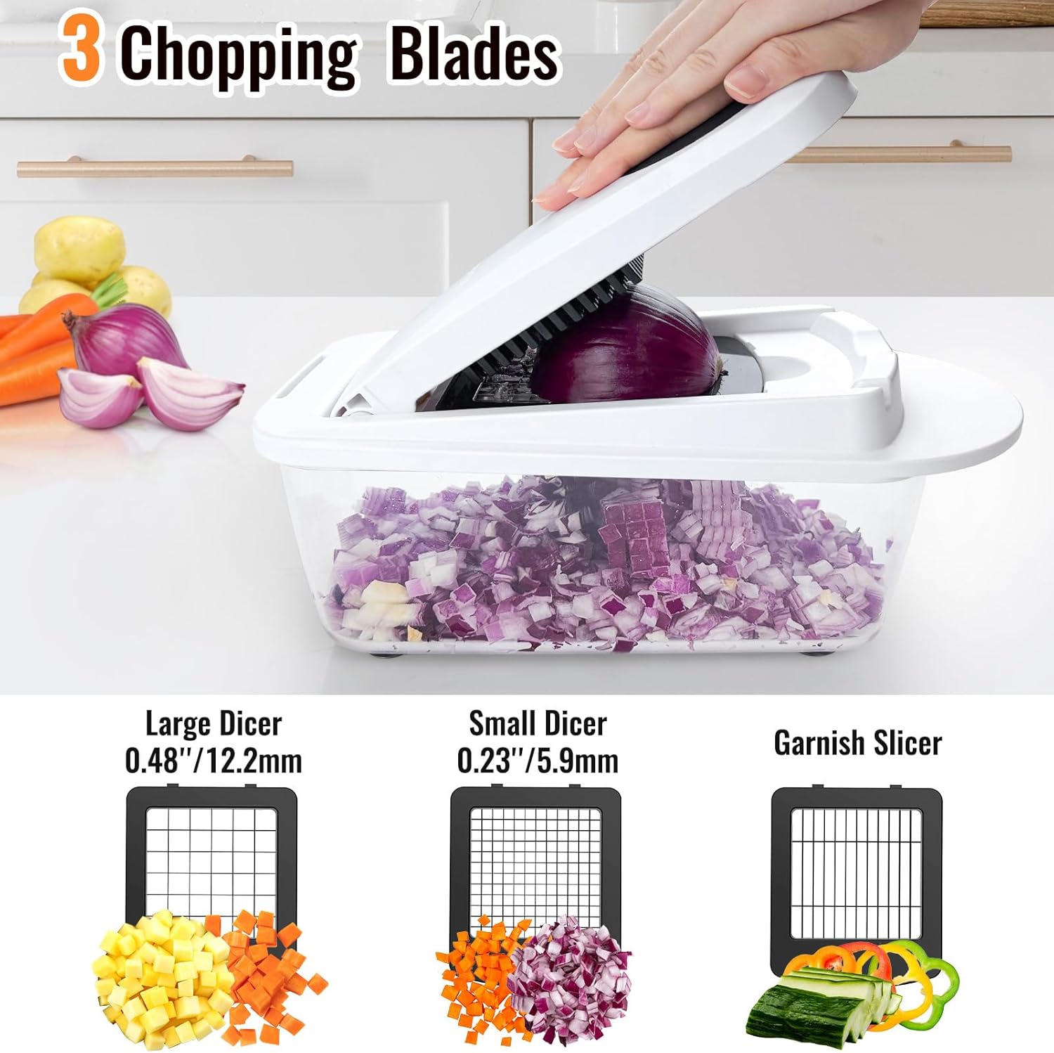 8 Blade All-in-1 Vegetable Cho - огляд і ціна Kitchen Gadgets Vegetable Chopper