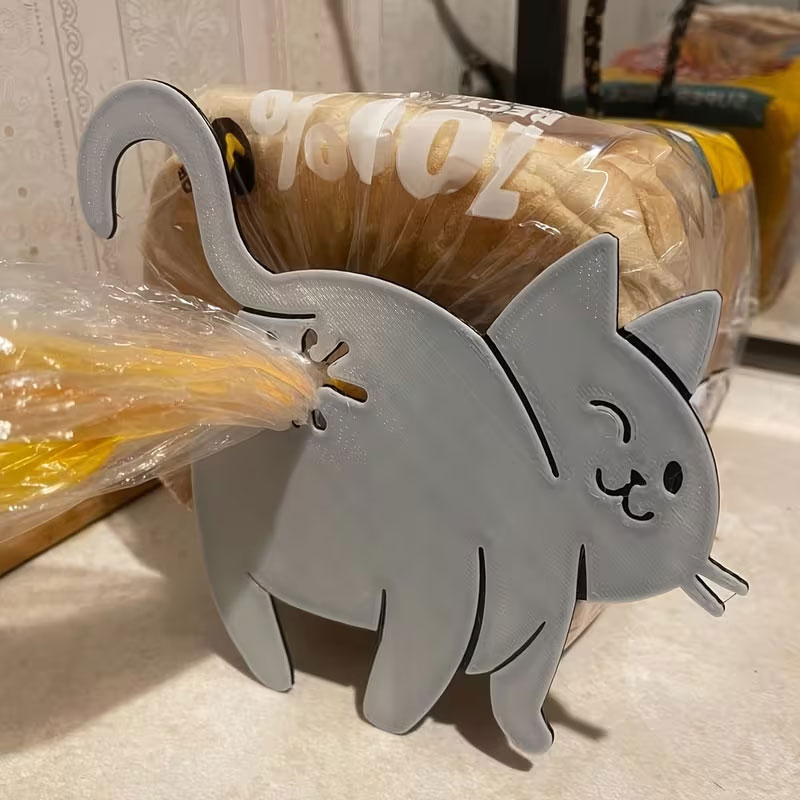 Cat Butt Bread Clip - 3D Print - огляд і ціна Kitchen Gadgets To Have