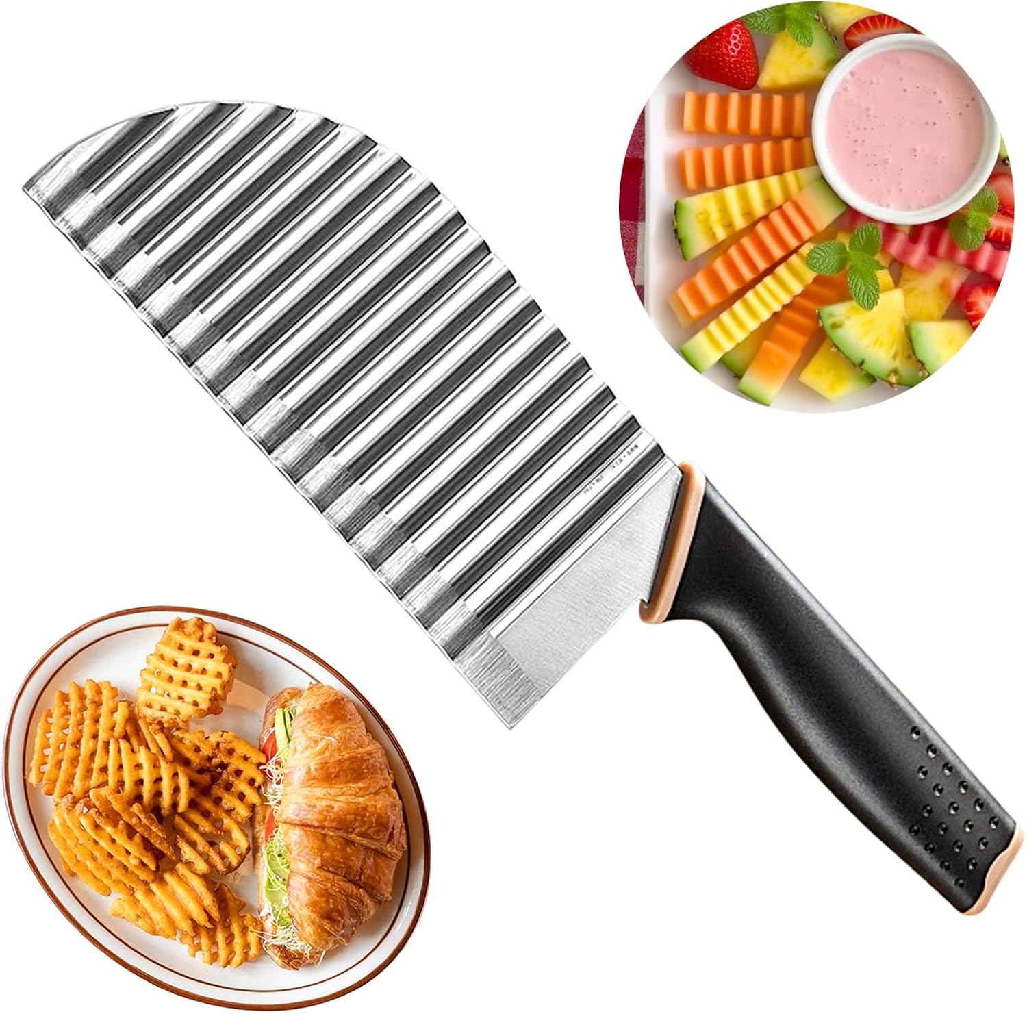 Large Crinkle Cutter Wave Pota - огляд і ціна Kitchen Gadgets Vegetable Chopper