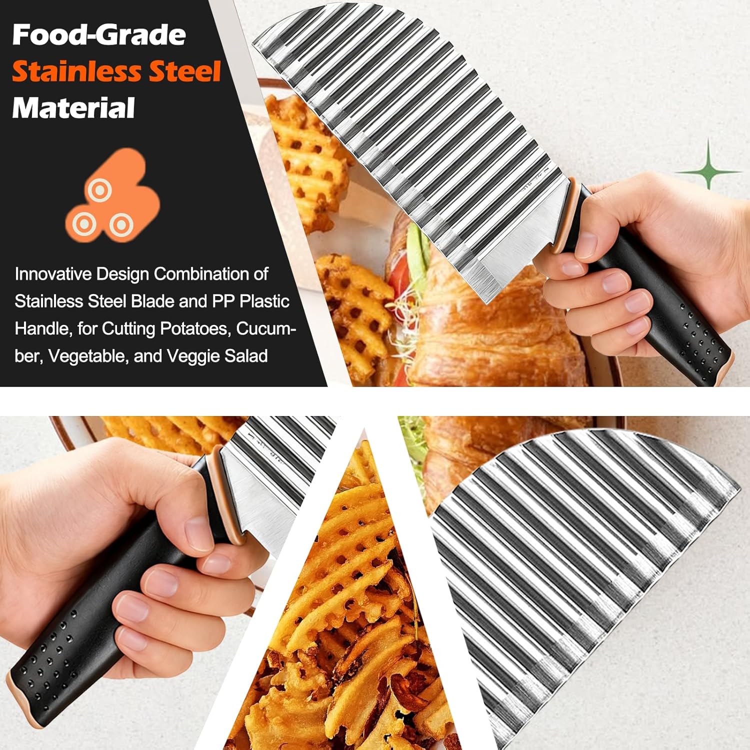 Large Crinkle Cutter Wave Pota - огляд і ціна Kitchen Gadgets Vegetable Chopper