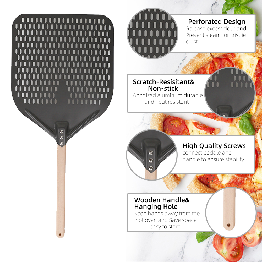 12 14 Inch Big Pizza Peel Shov - огляд і ціна Pizza Stone Baking
