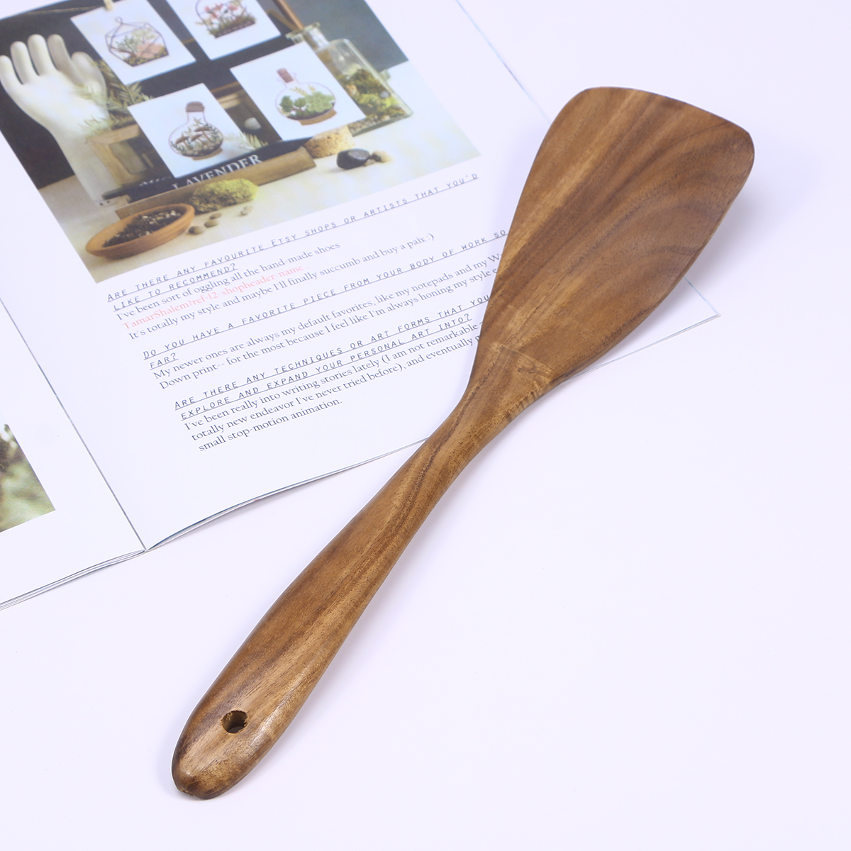 Solid Wood Spatula Teak Wood K - огляд і ціна Kitchen Gadgets And Utensils