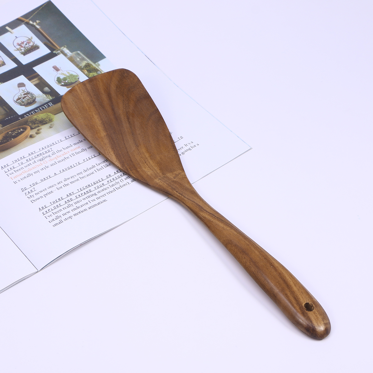 Solid Wood Spatula Teak Wood K - огляд і ціна Kitchen Gadgets And Utensils