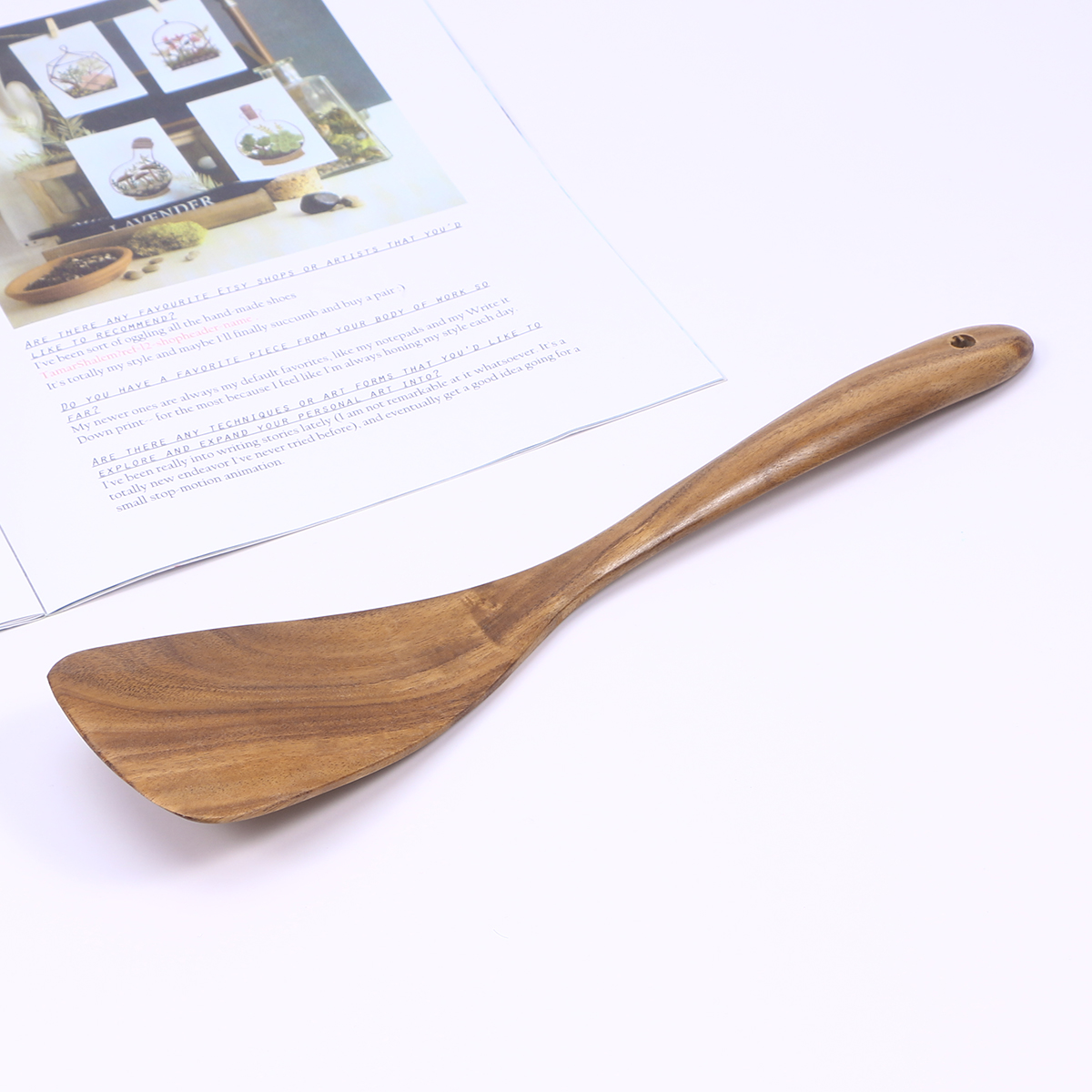 Solid Wood Spatula Teak Wood K - огляд і ціна Kitchen Gadgets And Utensils