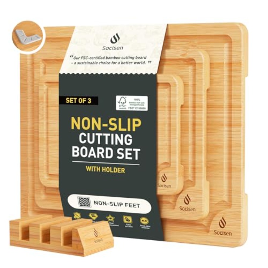Bamboo Cutting Board Set Non S - огляд і ціна Kitchen Gadgets To Have